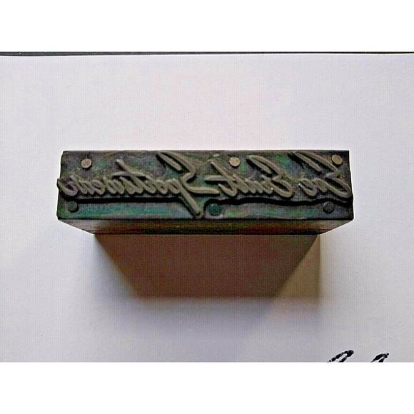 Eve Ernst Sportswear Metal Wood Vintage Printers Stamp Plate Atlantic City NJ - Picture 2 of 5